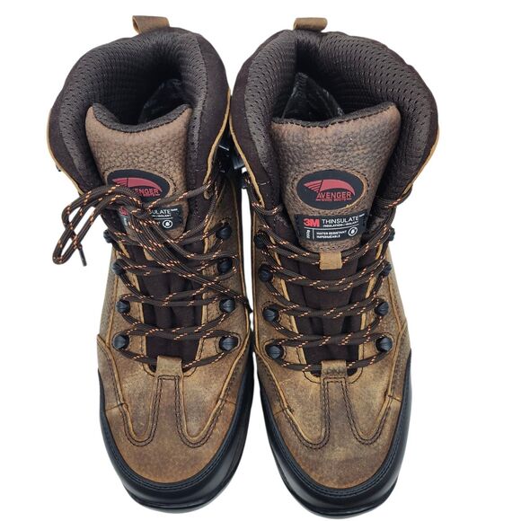 Avenger Safety Workboots Insulated Hiker Mens 10.5EE Comp Toe Leather Waterproof - Picture 7 of 16